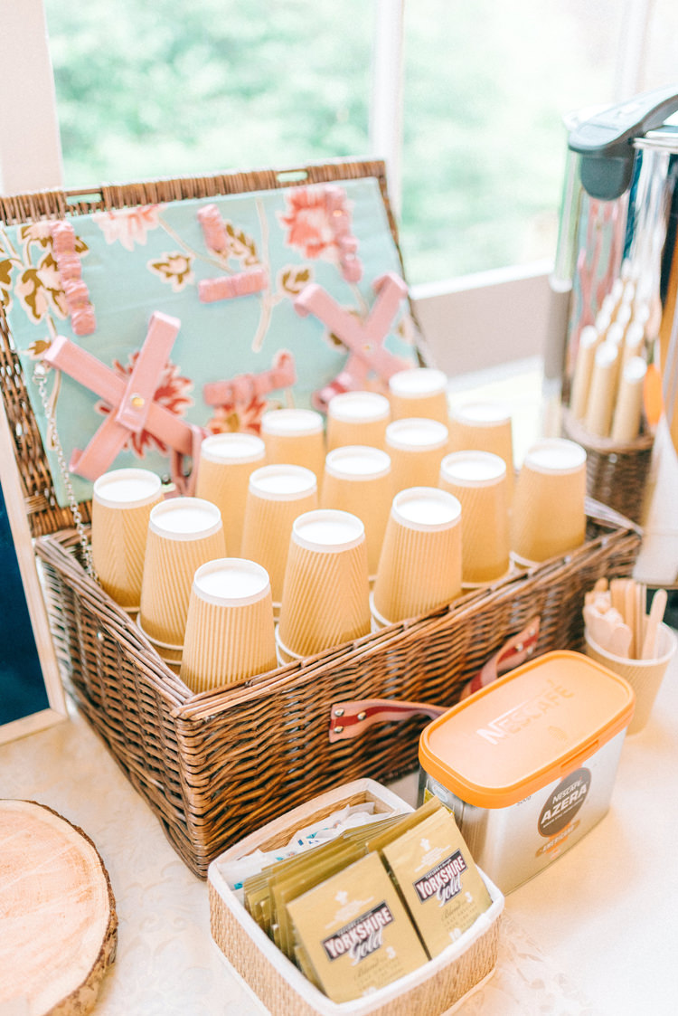 Tea Station Drinks Bar Playful Stylish Navy Winter Wedding http://sarahjaneethan.co.uk/