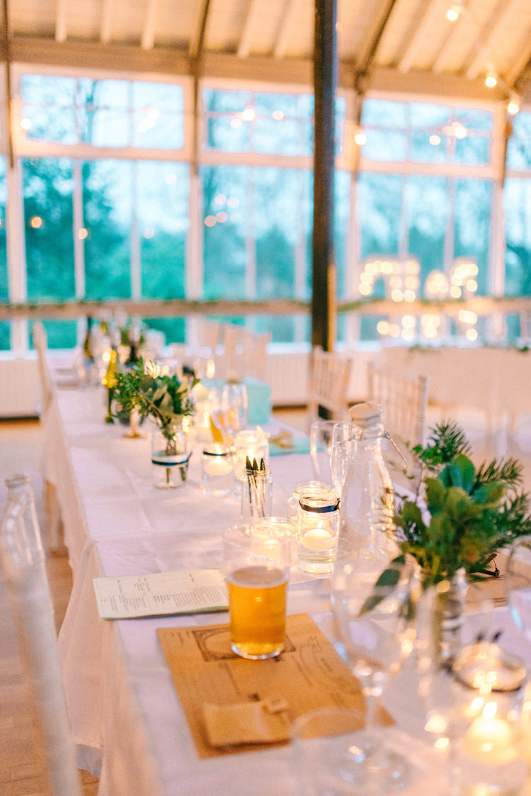 Candles Decor Tables Playful Stylish Navy Winter Wedding http://sarahjaneethan.co.uk/