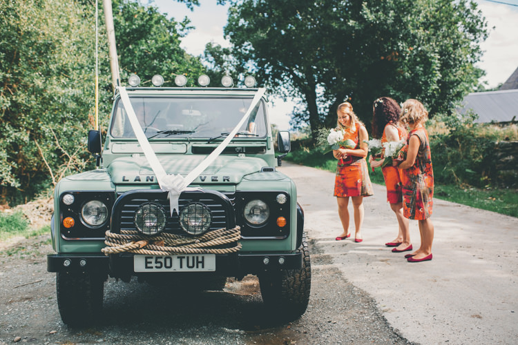 Land Rover Car Transport Bright Retro Vintage Sea Wedding http://www.larissajoice.co.uk/