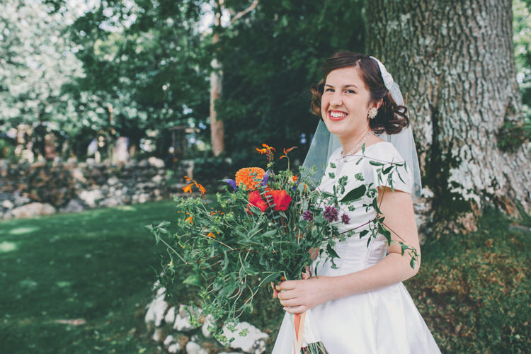 Short 1950s 1960s Dress Gown Bride Bridal Bright Retro Vintage Sea Wedding http://www.larissajoice.co.uk/