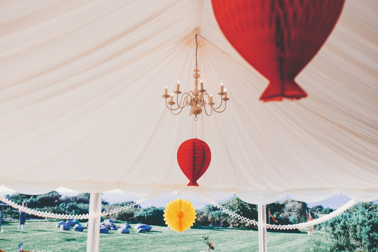 Honey Comb Balloon Lanterns Bright Retro Vintage Sea Wedding http://www.larissajoice.co.uk/