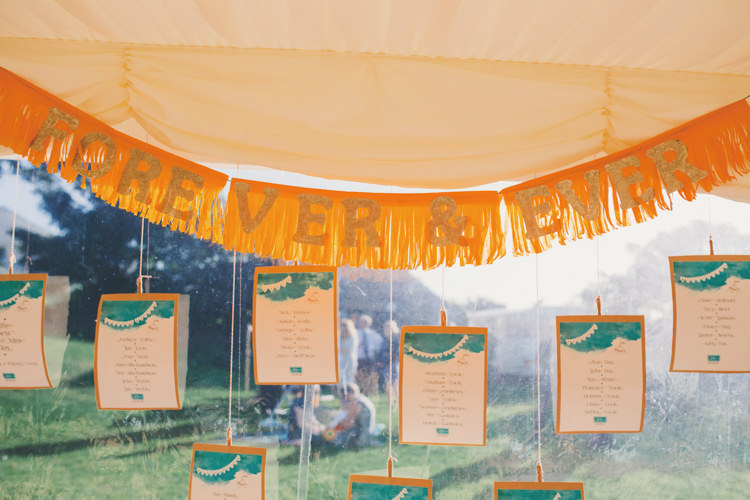 Seating Plan Table Chart Tassel Sign Banner Hanging Bright Retro Vintage Sea Wedding http://www.larissajoice.co.uk/