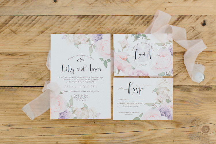 Floral Stationery Invitations Wild Romance Greenery Wedding Ideas http://www.melissabeattie.com/