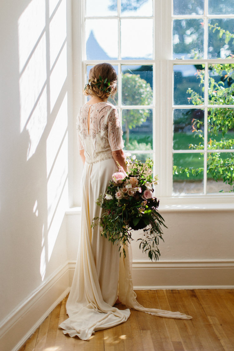 Temperley London Dress Bride Bridal Gown Elegant Wild Romance Greenery Wedding Ideas http://www.melissabeattie.com/