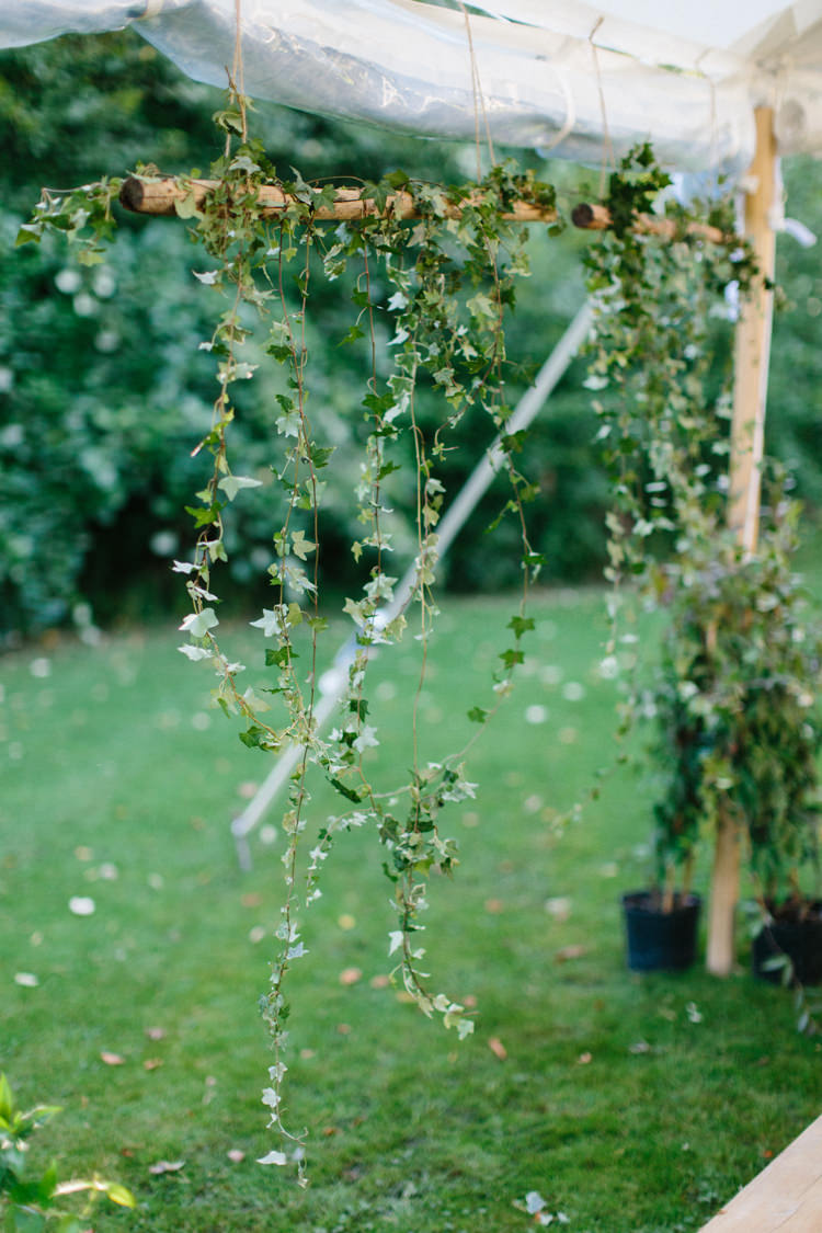 Hanging Foliage Decor Marquee Tent Wild Romance Greenery Wedding Ideas http://www.melissabeattie.com/