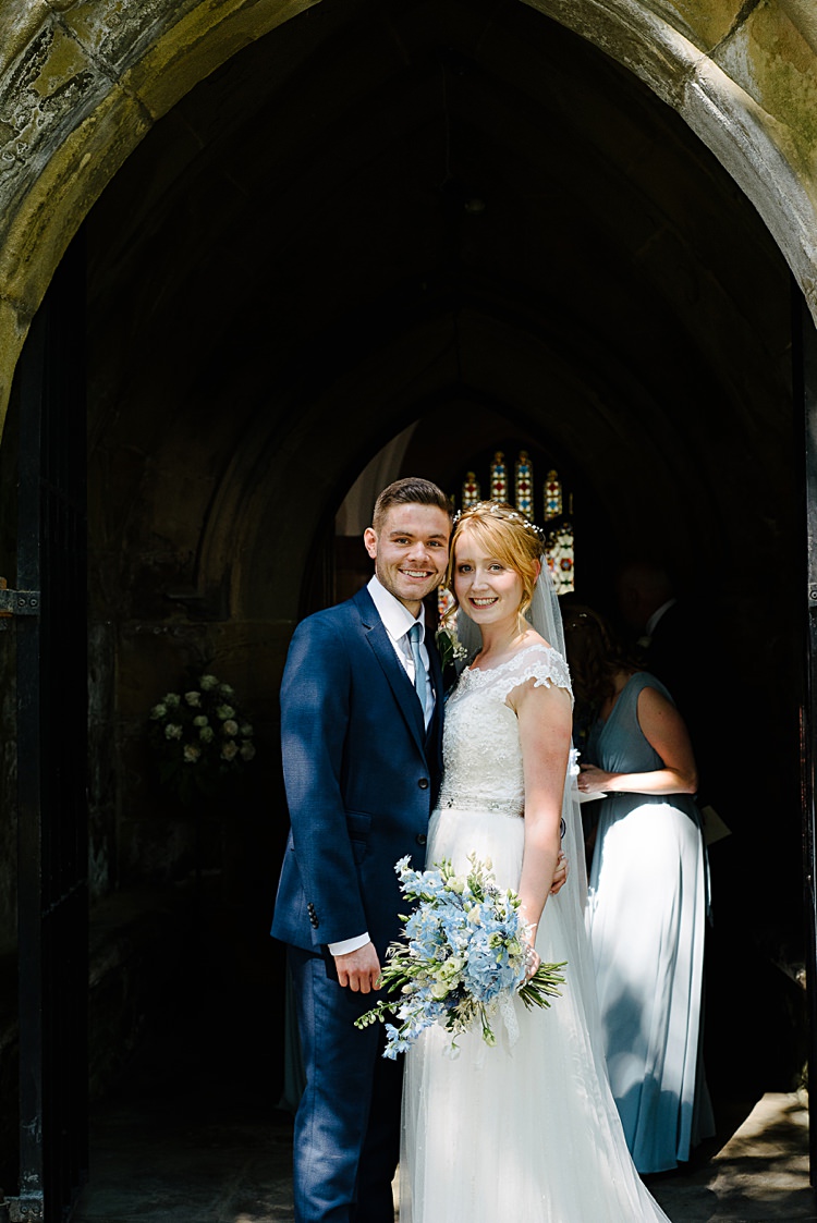 Alfred Angelo Bride Justin Alexander French Connection Groom Pretty Pale Blue Summer Wedding http://www.georginabrewster.com/