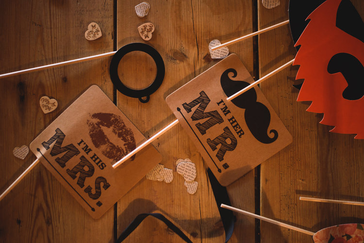 Photo Booth Props Quirky Vintage Glamour Wedding https://www.jacksonandcophotography.com/
