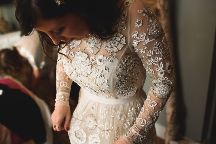 Needle and Thread Beaded Sequin Dress Gown Long Sleeves Bride Bridal Quirky Vintage Glamour Wedding https://www.jacksonandcophotography.com/