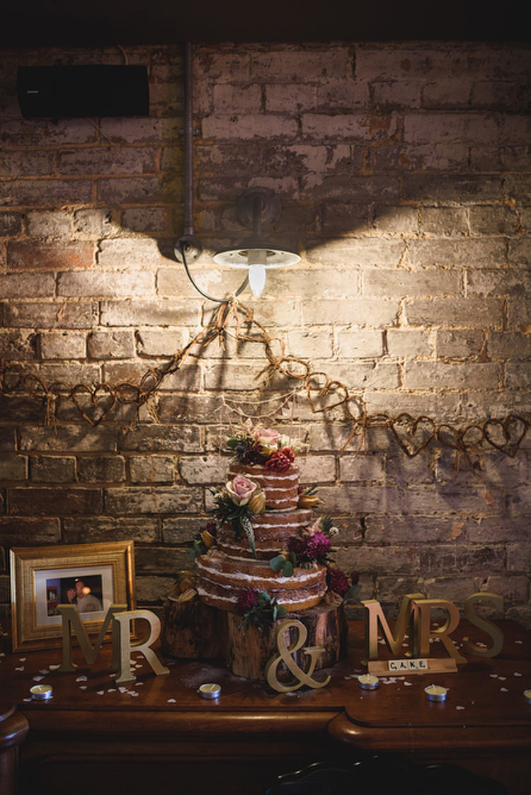 Naked Cake Table Rustic Decor Quirky Vintage Glamour Wedding https://www.jacksonandcophotography.com/