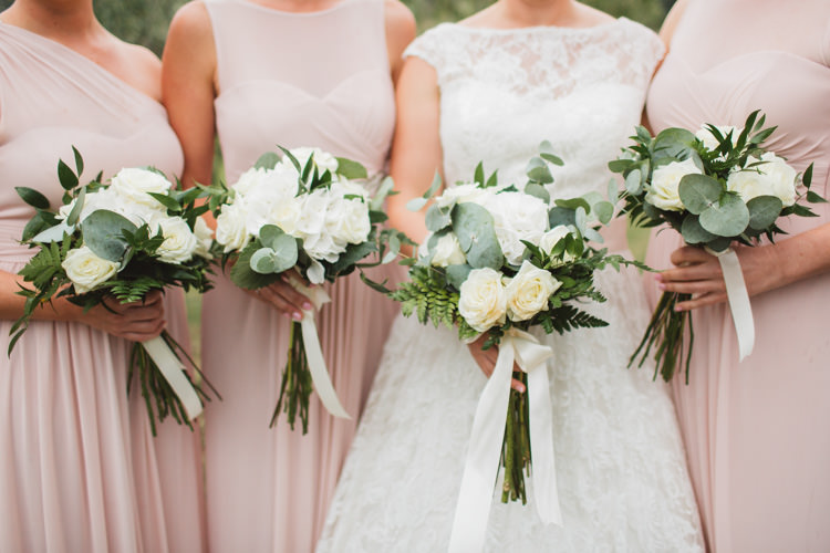Blush Bridesmaids Justin Alexander Bridal Beautiful Tuscan Villa Destination Wedding http://www.francessales.co.uk/