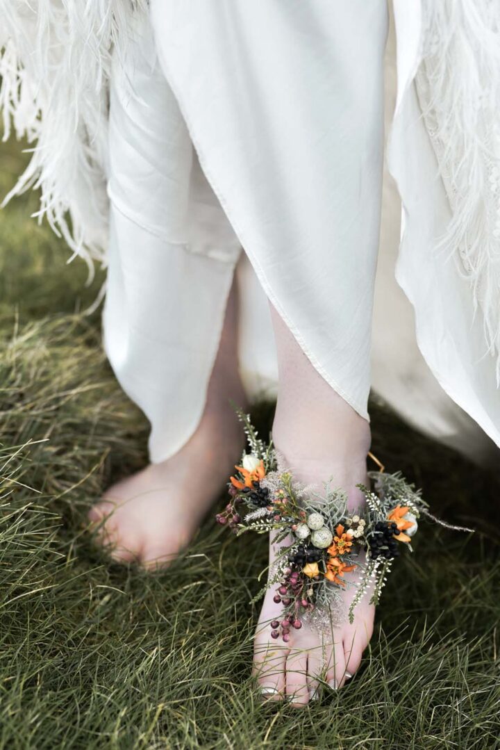 Wedding Bridal Anklet Bouquet Alternative Tara Florence
