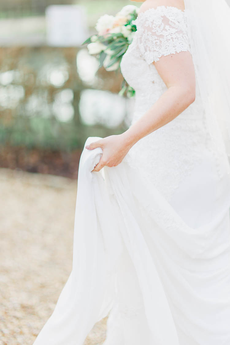 Lace Silk Dress Gown Bride Bridal Beautiful Rustic Fairy Lights Barn Wedding http://whitestagweddings.com/