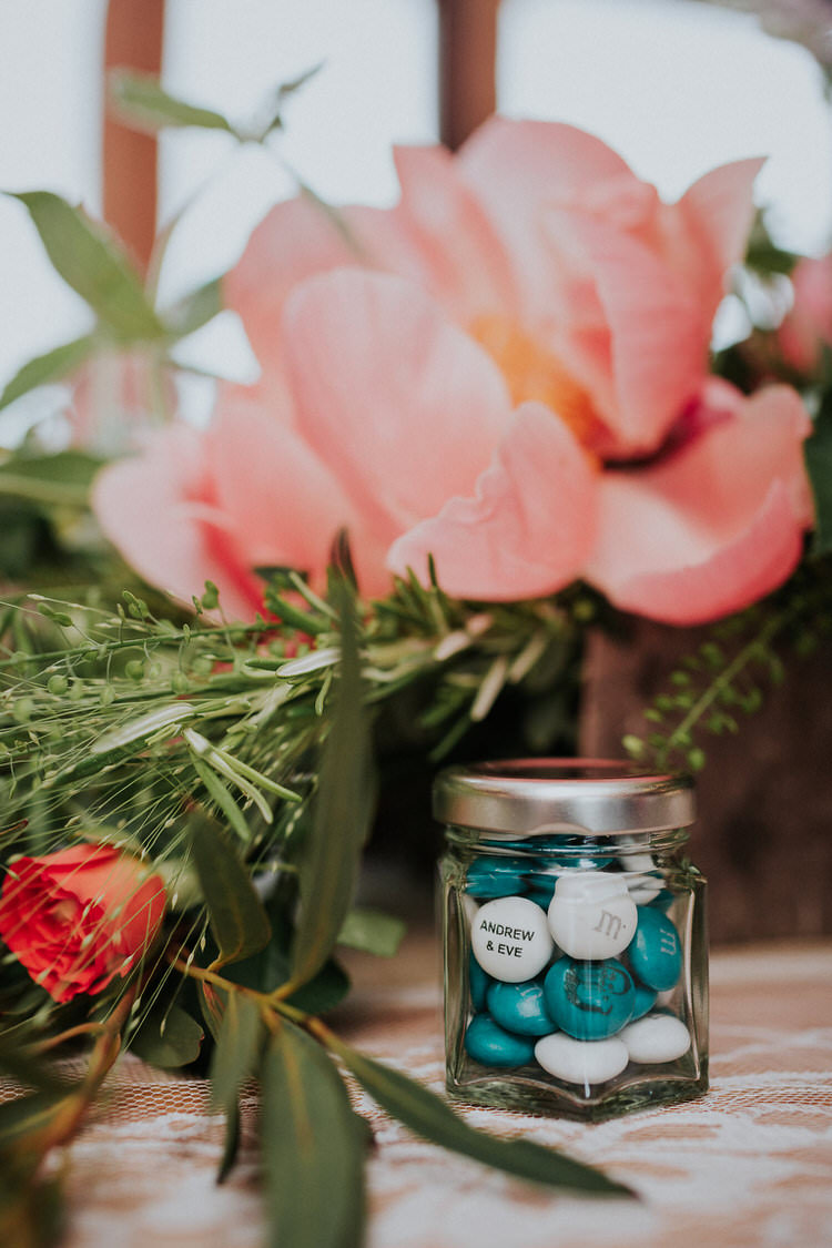 Favours Sweets Jars Decor Stylish Hand Made Rainy Summer Barn Wedding http://www.kategrayphotography.com/