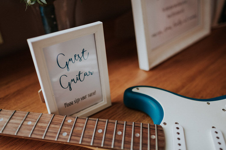 Guitar Guest Book Stylish Hand Made Rainy Summer Barn Wedding http://www.kategrayphotography.com/