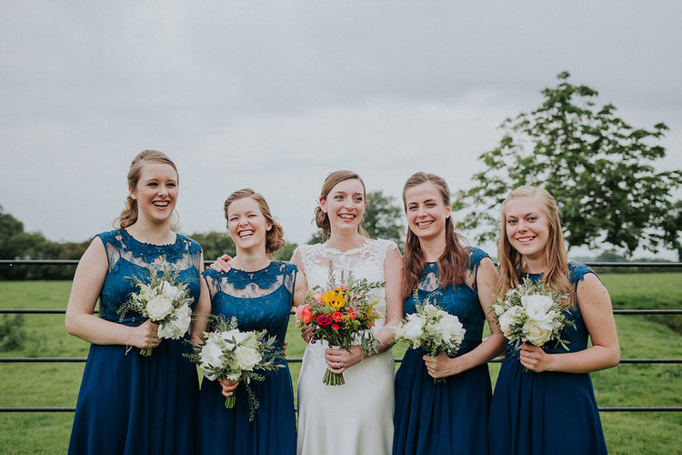 Navy Blue Coast Bridesmaid Dresses Stylish Hand Made Rainy Summer Barn Wedding http://www.kategrayphotography.com/