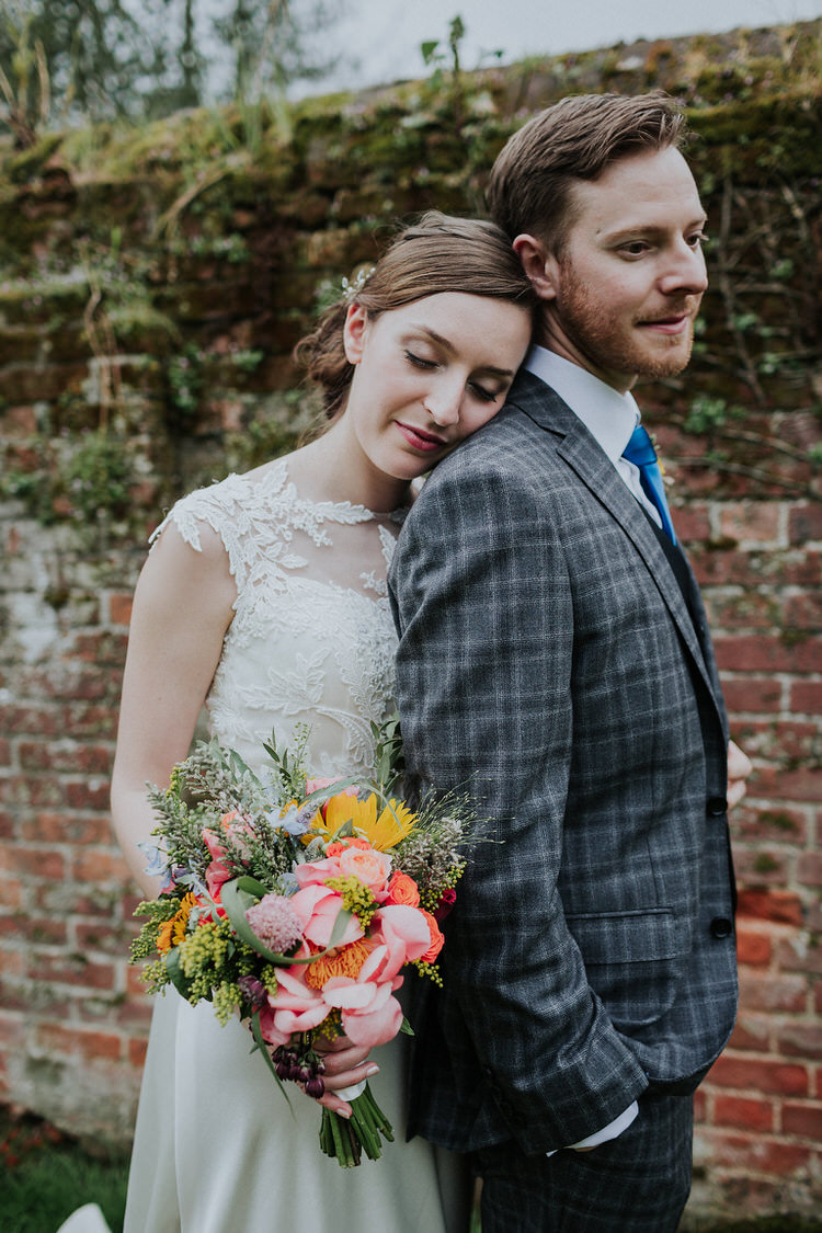 Check Suit Groom Stylish Hand Made Rainy Summer Barn Wedding http://www.kategrayphotography.com/