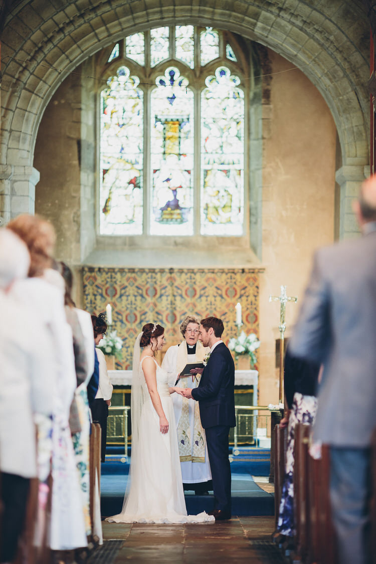 Church Hugo Boss Groom Bespoke Bride Blush Navy DIY Tipi Wedding Home http://www.kategrayphotography.com/