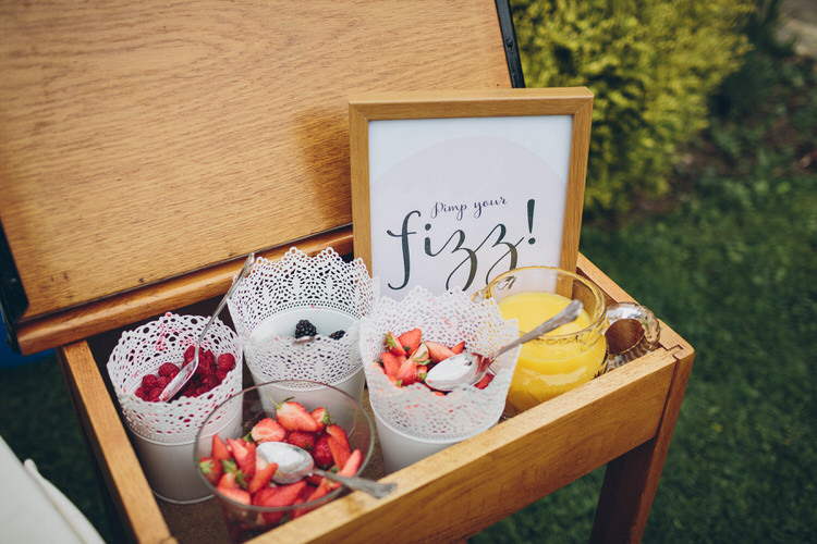 Details Prosecco Station Blush Navy DIY Tipi Wedding Home http://www.kategrayphotography.com/