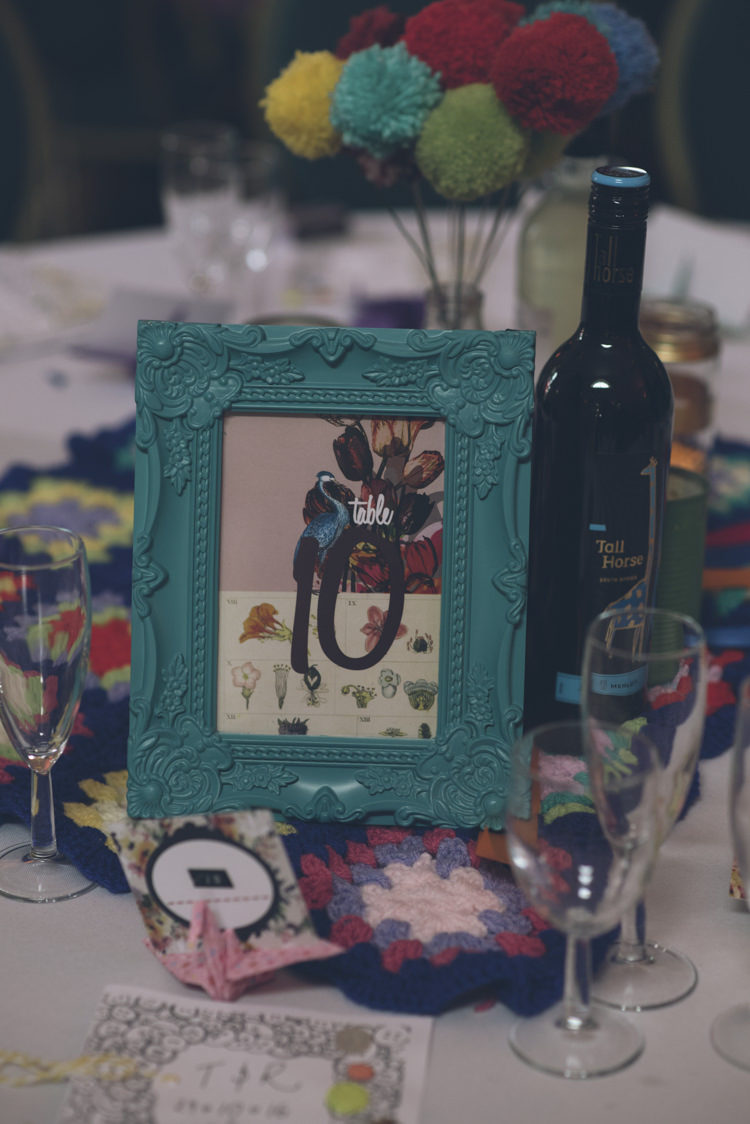 Table Number Frame Floral Decor Alternative Creative Budget Wedding http://www.petecranston.com/