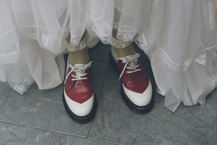 Doc Marten Shoes Bride Bridal Alternative Creative Budget Wedding http://www.petecranston.com/