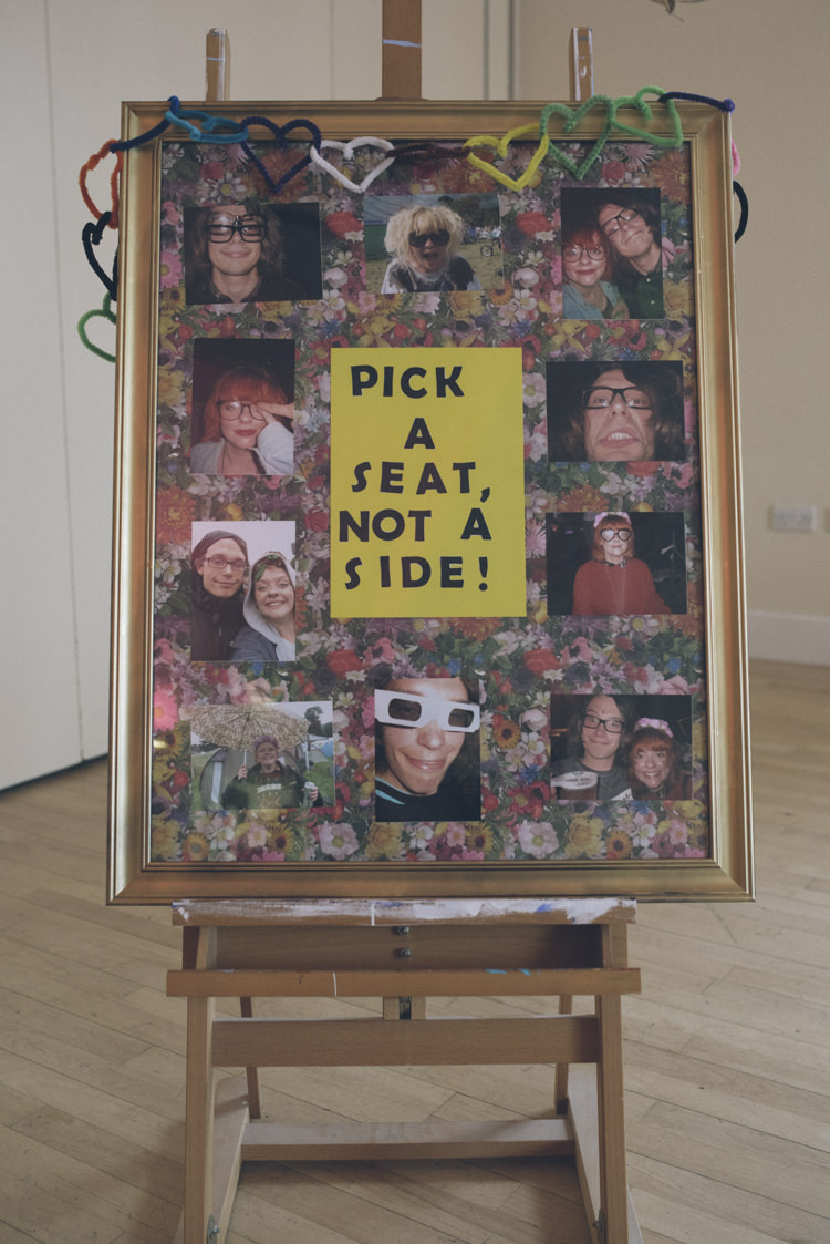 Sign Welcome Pick Seat Not Side Alternative Creative Budget Wedding http://www.petecranston.com/