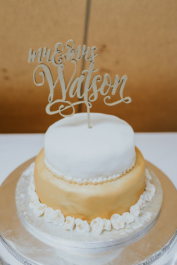 Gold Cake Topper Name Adventure Country Tipi Farm Wedding http://www.kategrayphotography.com/