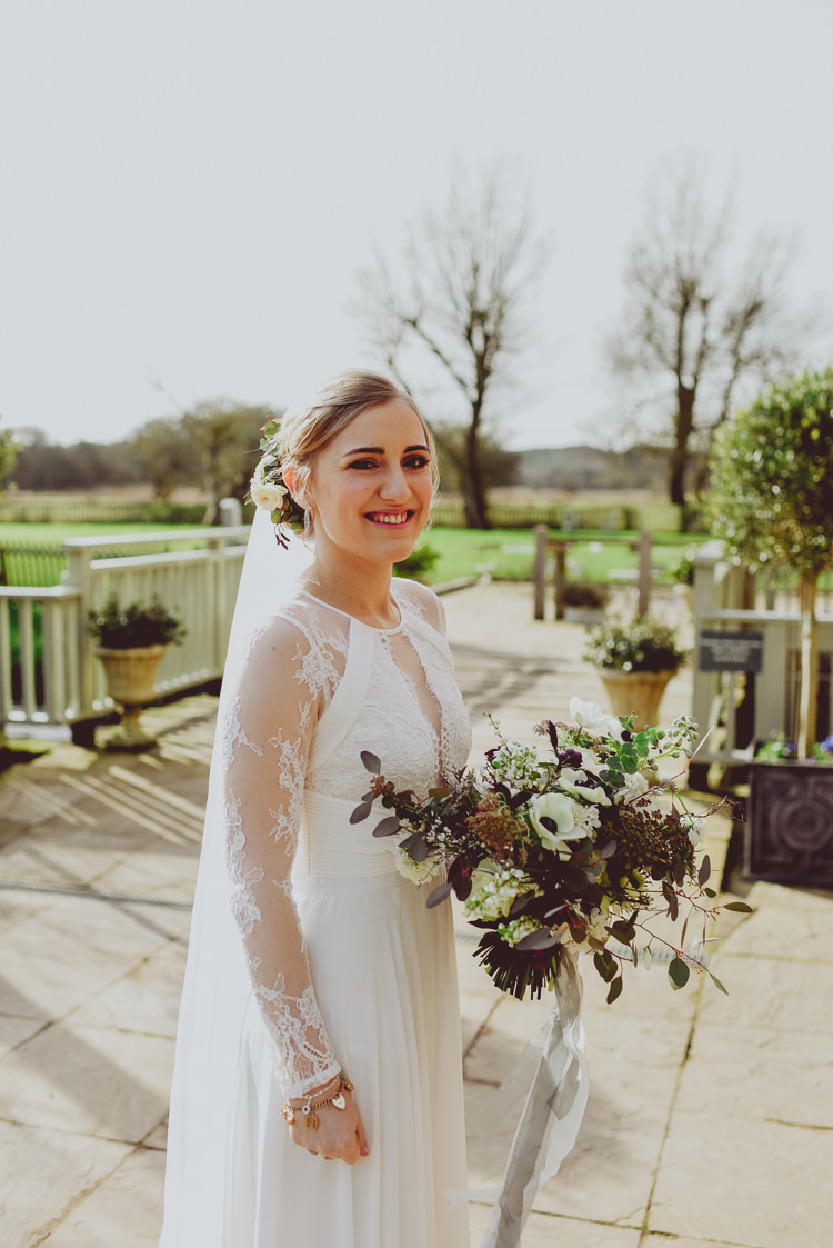 ASOS Dress Gown Bride Bridal Modern Minimal Botanical Winter Wedding http://bigbouquet.co.uk/