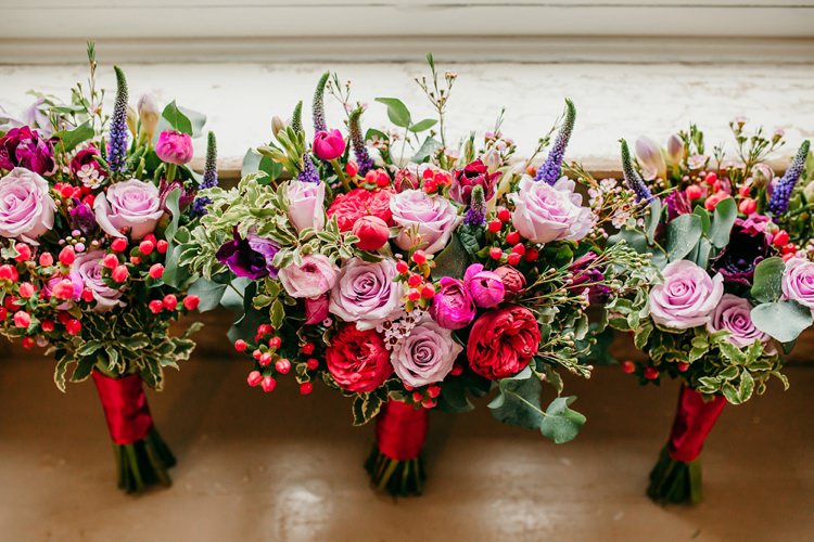 Bouquet Jewel Tone Rose Berries Pink Purple Fun Colourful Modern Music Wedding http://hollycollingsphotography.com/