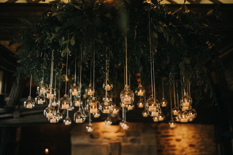 Hanging Tea Light Baubles Decor Candles Lighting Enchanting Woodland Boho Wedding http://www.kerrydiamondphotography.com/