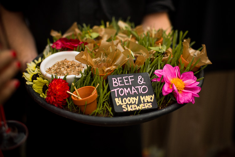 Canapes Food Fun Multicolour Creative Barn Wedding http://www.mattparryphotography.co.uk/