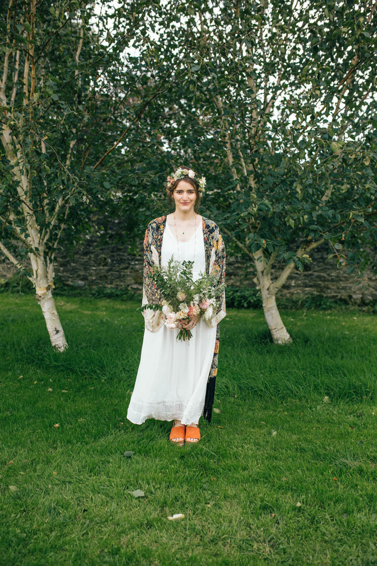 ASOS Maxi Dress Bride Bridal Boho Vintage Kimono Delightfully Natural Pretty Garden Wedding http://www.elliegracephotography.co.uk/