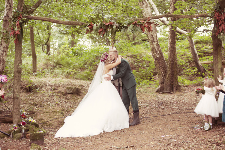 Backdrop Frame Arbour Arch Flowers Branch Whimsical Woodland Autumn Wedding http://www.rebeccaweddingphotography.co.uk/