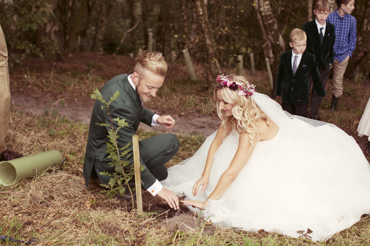 Tree Planting Whimsical Woodland Autumn Wedding http://www.rebeccaweddingphotography.co.uk/