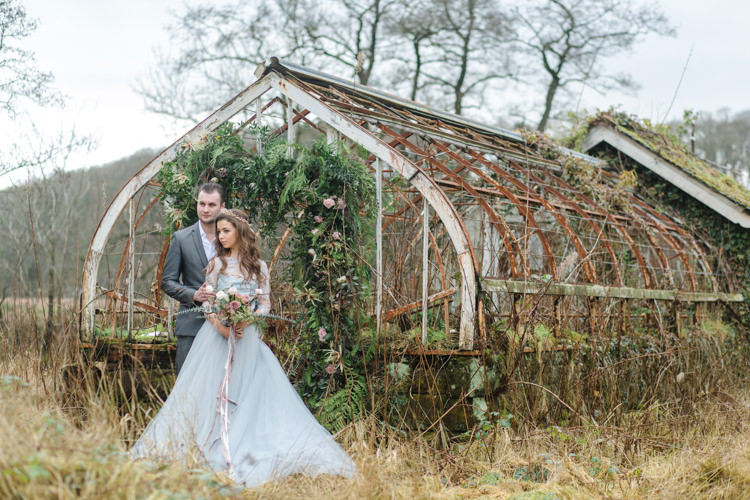 Botanical Beauty Abandoned Greenhouse Wedding Ideas https://www.thegibsonsphotography.co.uk/