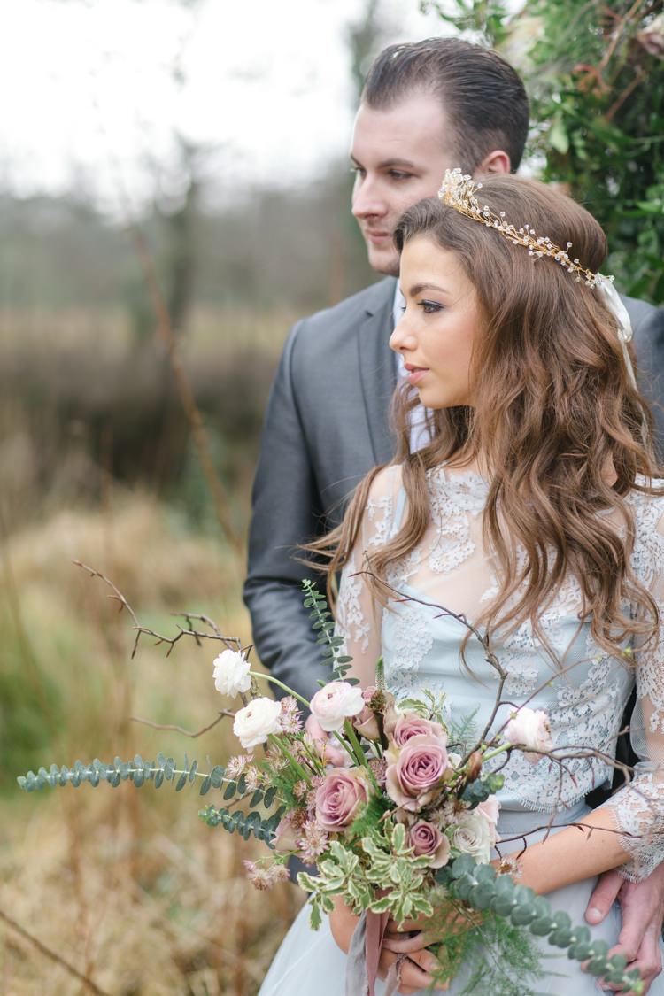 Long Waves Hair Bride Bridal Tousled Botanical Beauty Abandoned Greenhouse Wedding Ideas https://www.thegibsonsphotography.co.uk/