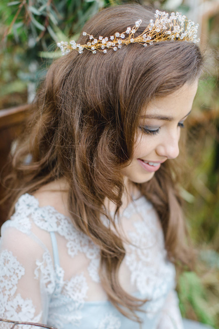 Hair Waves Tousled Long Bride Bridal Botanical Beauty Abandoned Greenhouse Wedding Ideas https://www.thegibsonsphotography.co.uk/