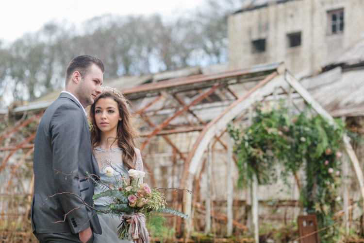 Botanical Beauty Abandoned Greenhouse Wedding Ideas https://www.thegibsonsphotography.co.uk/