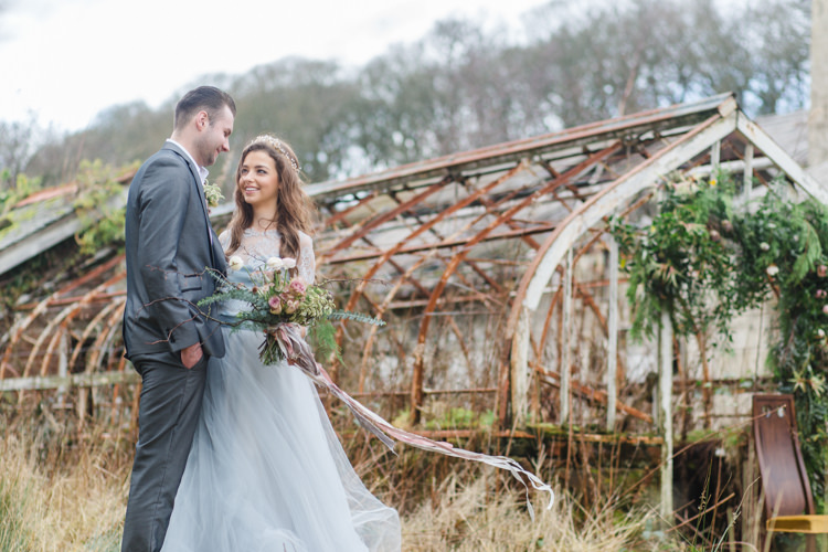 Botanical Beauty Abandoned Greenhouse Wedding Ideas https://www.thegibsonsphotography.co.uk/