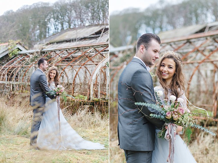 Botanical Beauty Abandoned Greenhouse Wedding Ideas https://www.thegibsonsphotography.co.uk/