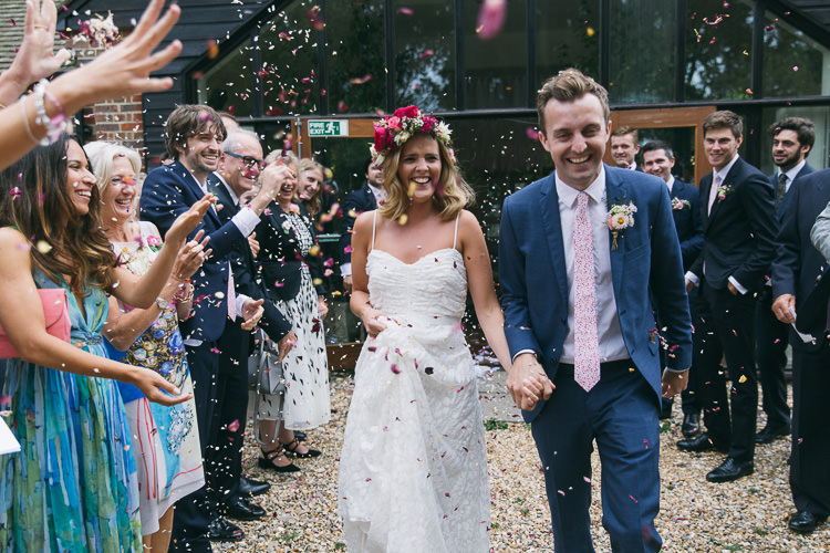 Confetti Throw Bride Groom Creative Cool Bohemian Harbourside Wedding http://carohutchings.com/