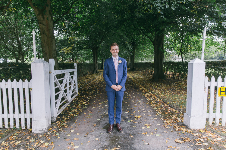 Blue Suit Groom Creative Cool Bohemian Harbourside Wedding http://carohutchings.com/