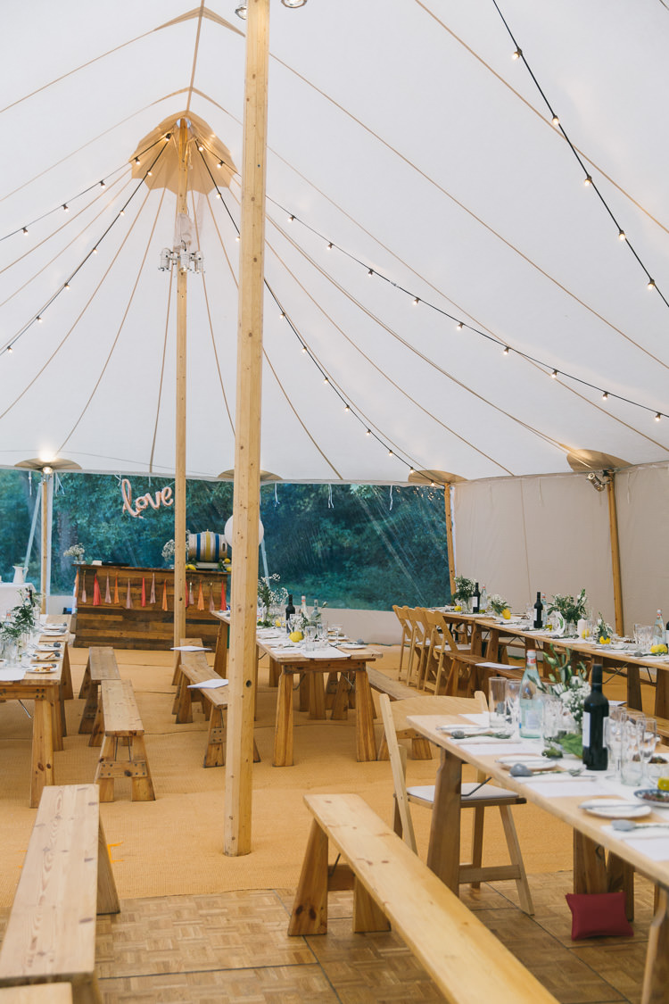 Pole Tent Marquee Sperry Festoon Lights Creative Cool Bohemian Harbourside Wedding http://carohutchings.com/