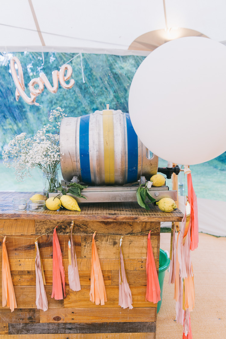Rustic Wooden Bar Tassels Balloons Creative Cool Bohemian Harbourside Wedding http://carohutchings.com/