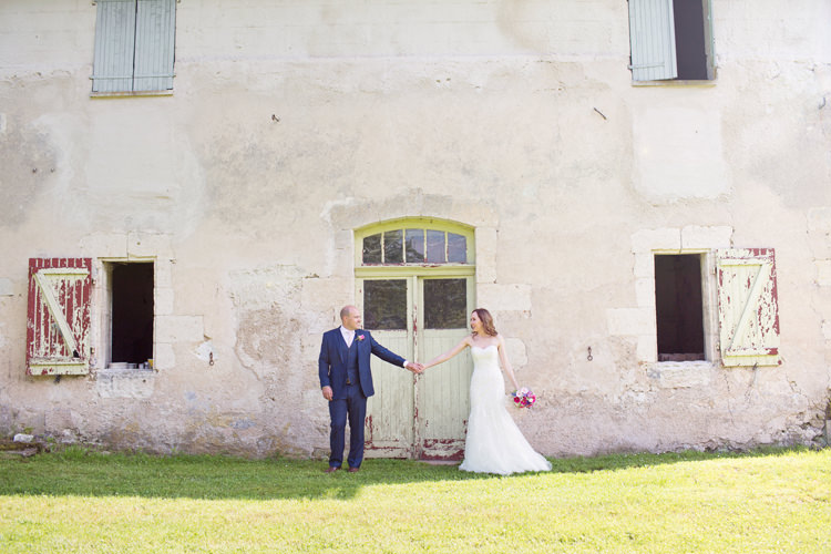 Bride Bridal Maggie Sottero Ascher Gown Dress Alexandre Groom Three Piece Colour Pop Summer French Chateau Wedding http://www.cottoncandyweddings.co.uk/