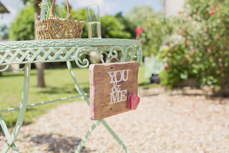 Sign Wood Colour Pop Summer French Chateau Wedding http://www.cottoncandyweddings.co.uk/