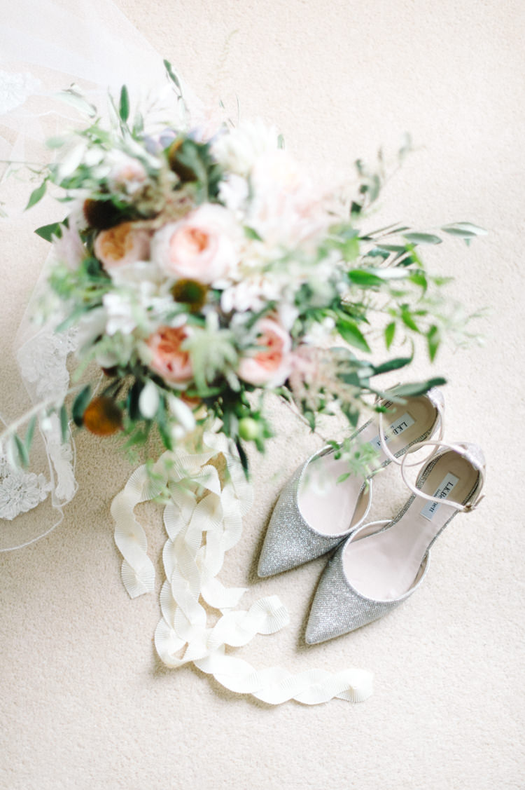 Silver Glitter Shoes Heels Bride Bridal Opulent Metallics City Library Wedding http://www.croandkowlove.com/