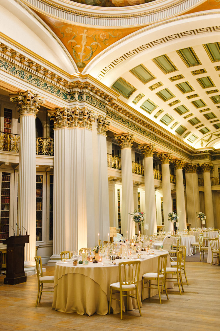 Signet Library Edinburgh Opulent Metallics City Library Wedding http://www.croandkowlove.com/