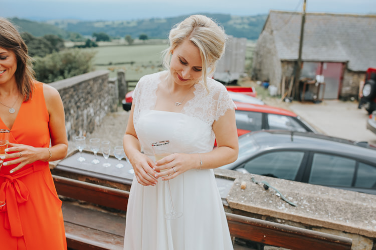 Bride Bridal French Connection Late Strapless Knee Length DIY Farm Weekend Long Wedding http://www.nestalloyd.co.uk/