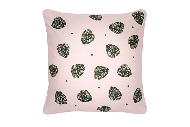 Elizabeth Scarlett-Jungle Leaf Rose Cushion £50-TWS