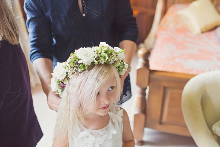 Flower Girl Crown Headdress Antler Feather Stunning Countryside Wedding http://www.cottoncandyweddings.co.uk/
